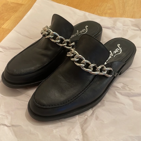 Free People leather loafers with chain Size 8 - Picture 2 of 5